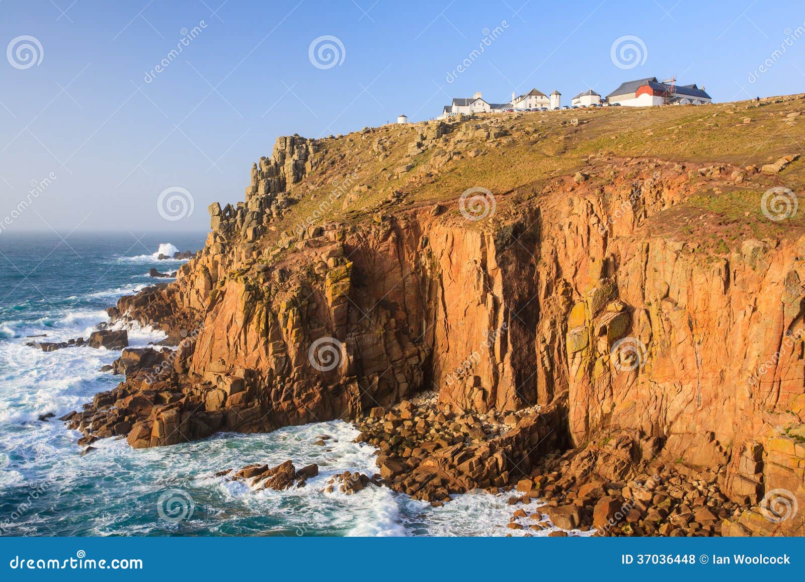 Land End Cornwall England stock photo. Image of seascape 37036448