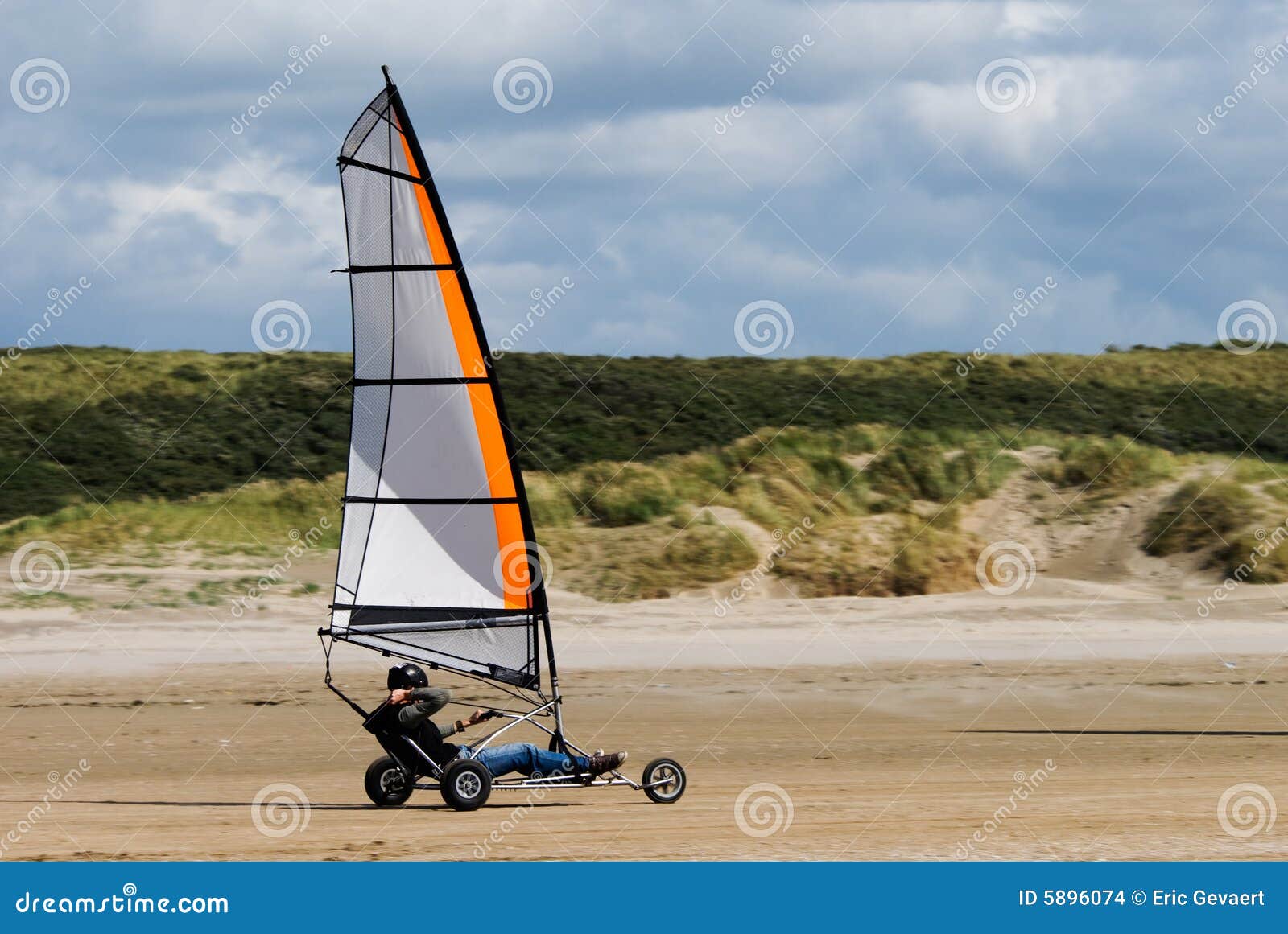 Land sailing on the beach stock photo. Image of distance 5896074