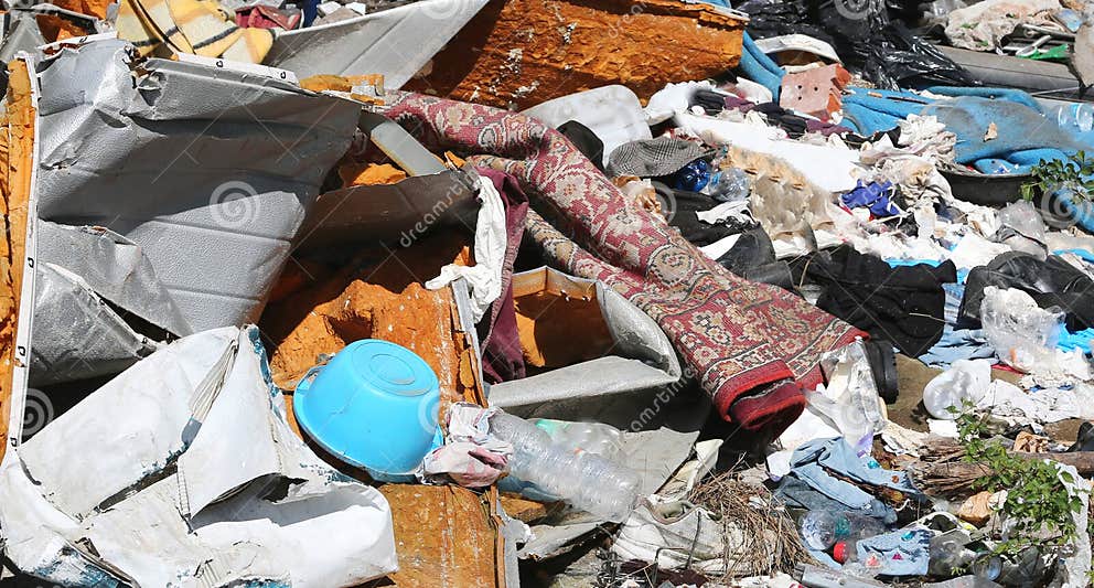 Landfill with Broken Objects in the Refugee Camp Stock Photo Image of dump, dumping 162413542