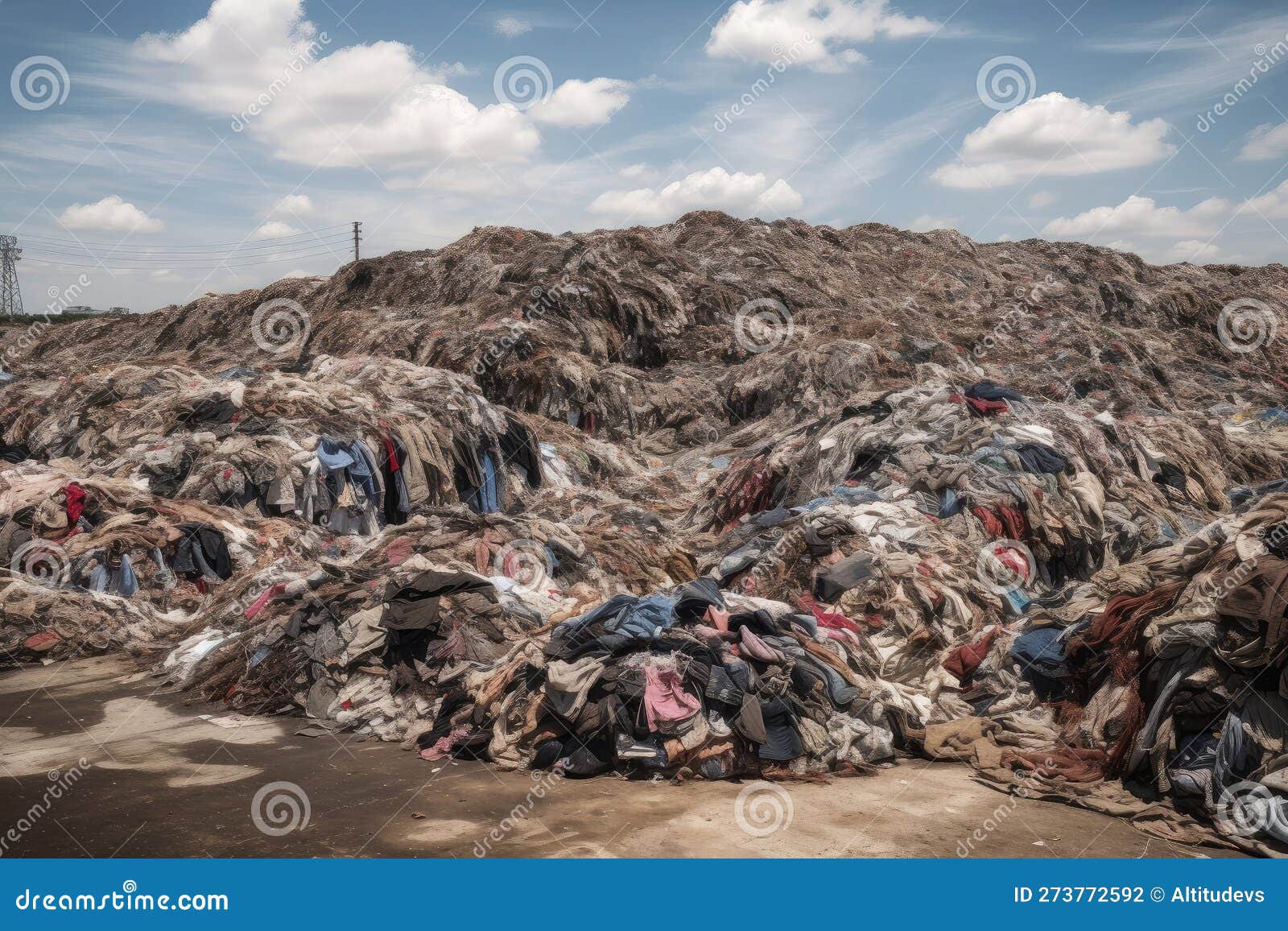 A Landfill Filled With Discarded Fast Fashion Garments And Textile a-landfill-filled-with-discarded-fast-fashion-garments-and-textile