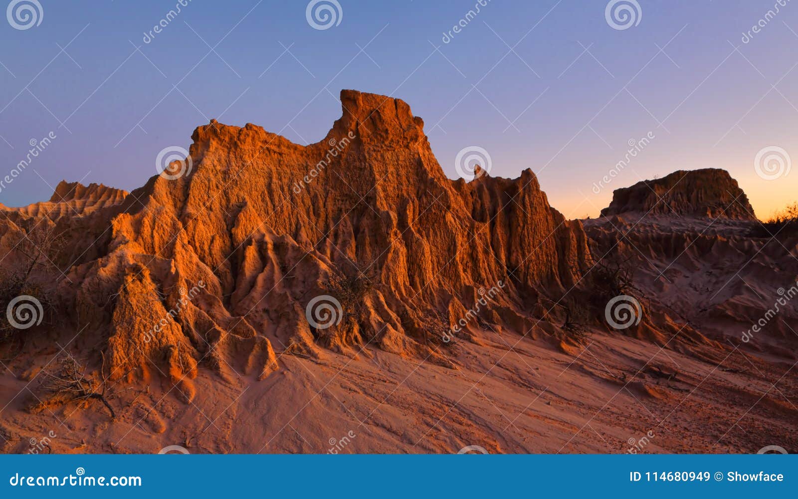 sculpted landforms in the desert
