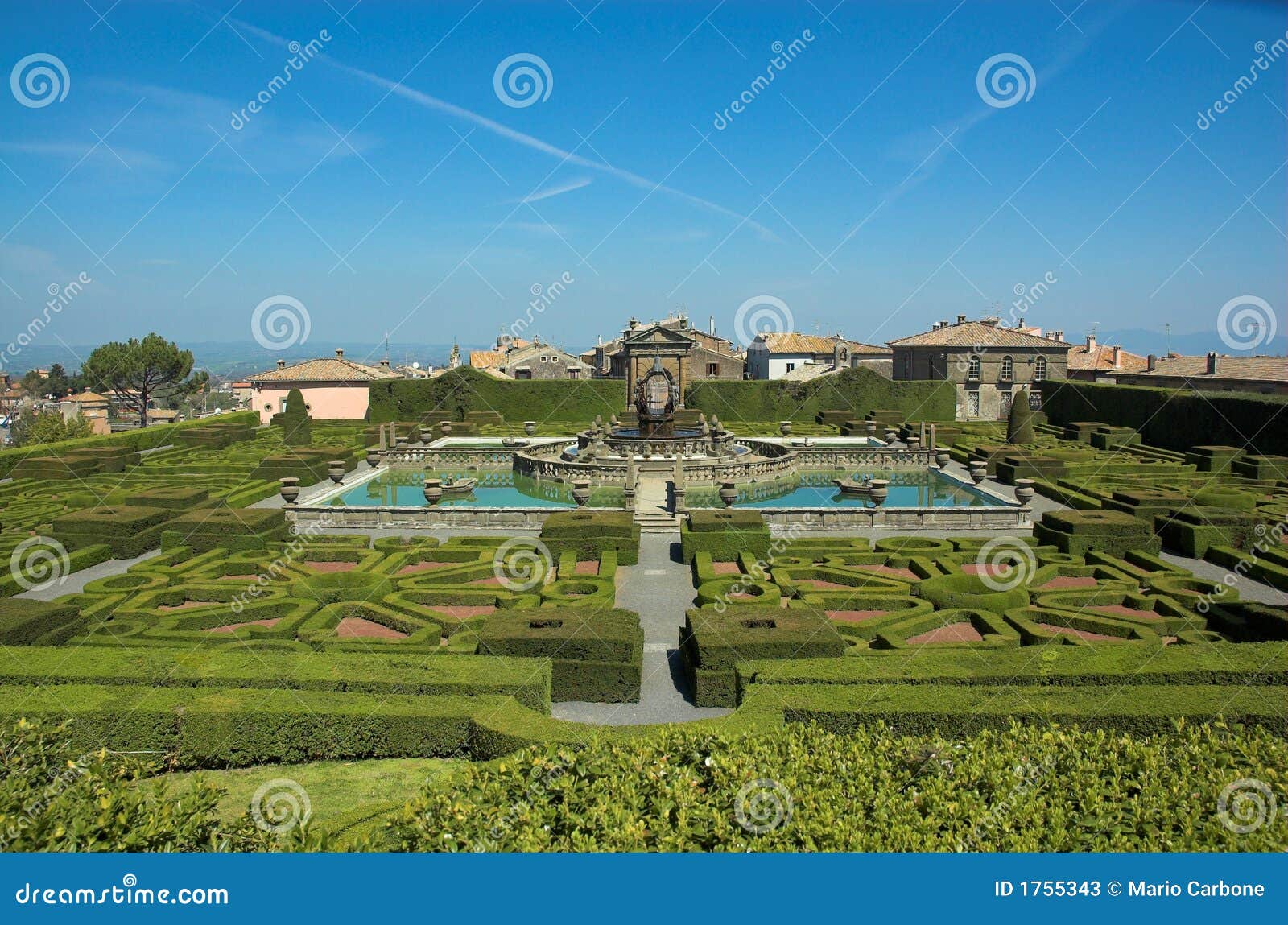 Landhaus Lante, Italienische Gärten Stockbild Bild von