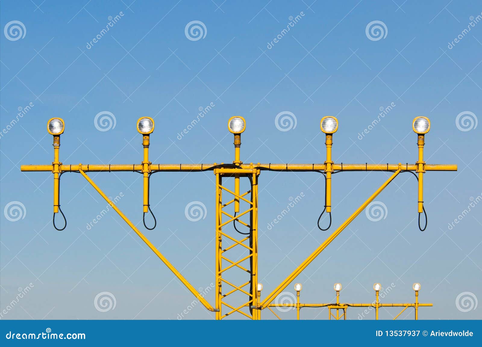 Landinglights stock image. Image of travel, schiphol 13537937