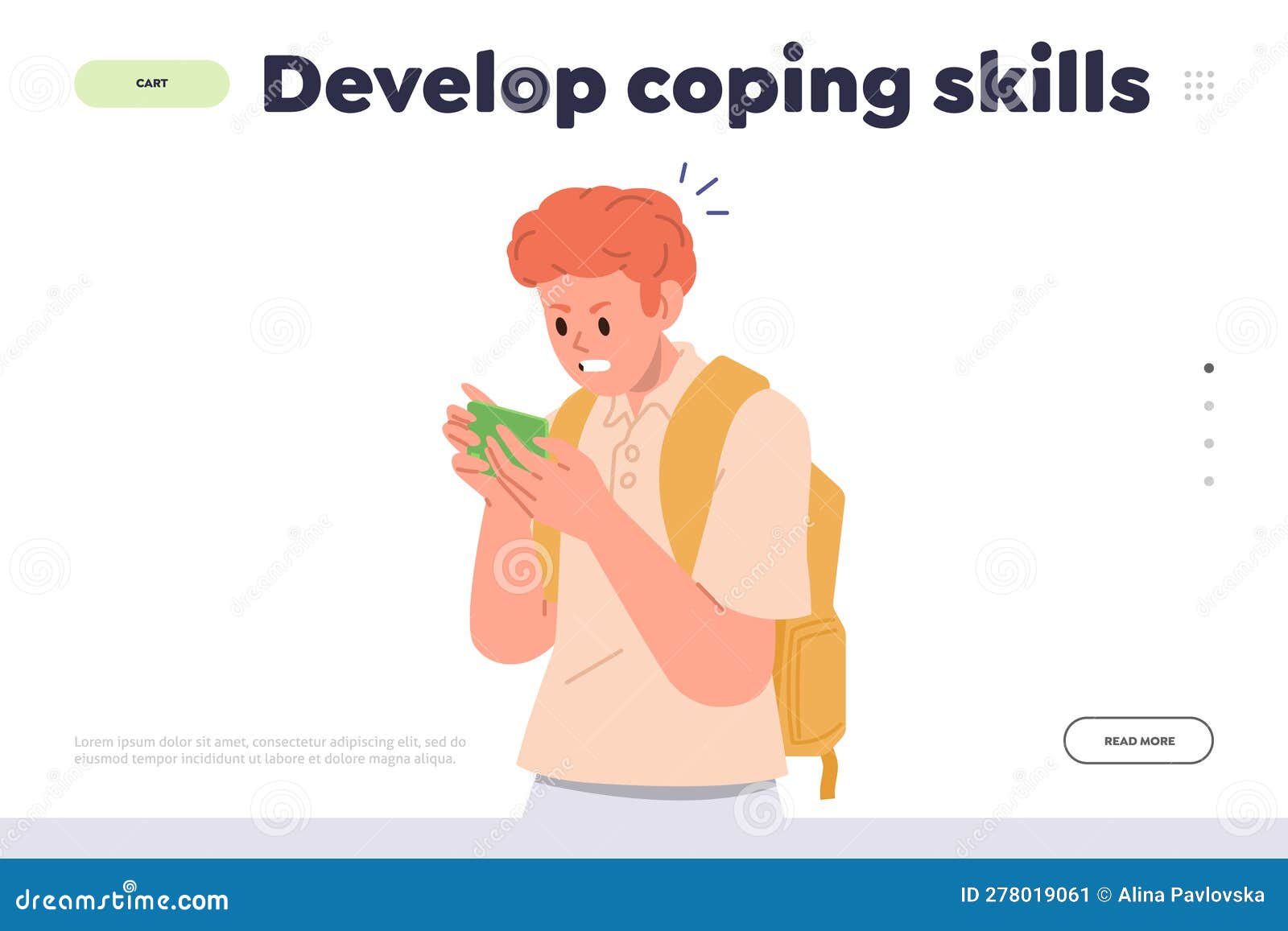 Coping Skills Icon Cartoon Vector. Stress Therapy | CartoonDealer.com