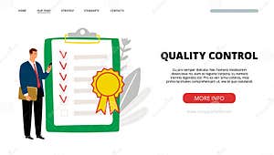Landing Page Quality Control Stock Vector Illustration Of Evaluation 