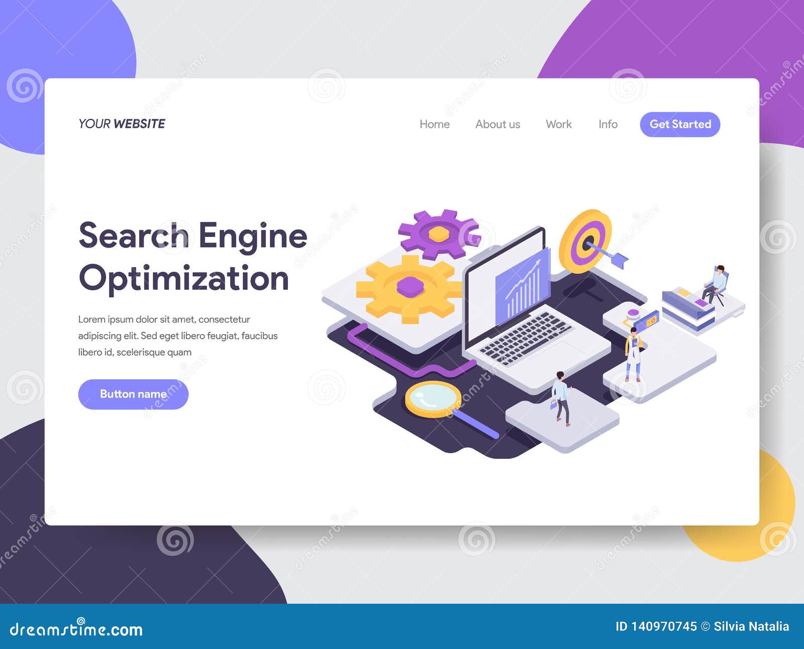 landing-page-template-of-search-engine-optimization-illustration