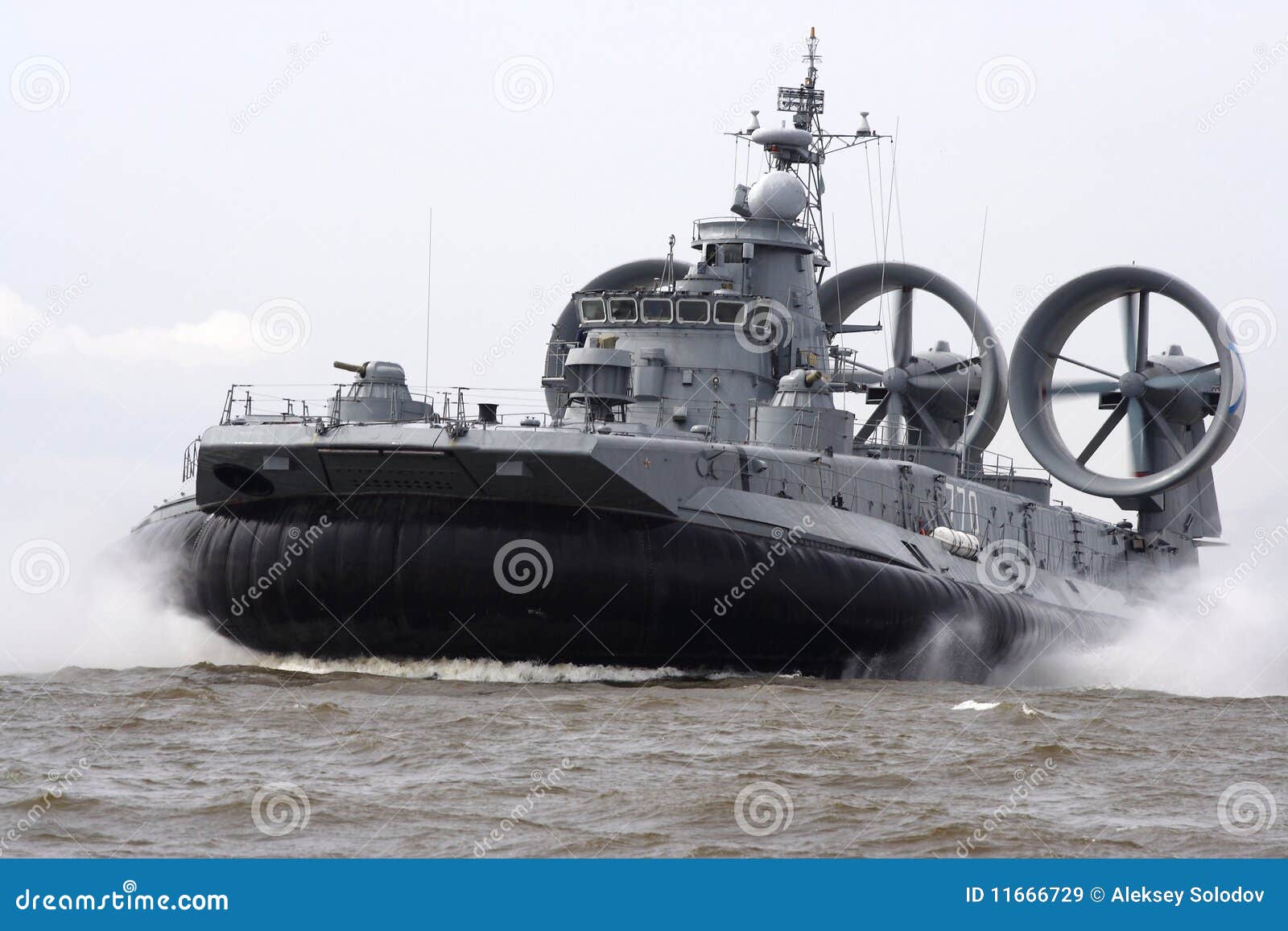 The Landing Ship on an Air Cushion Stock Image Image of hovercraft