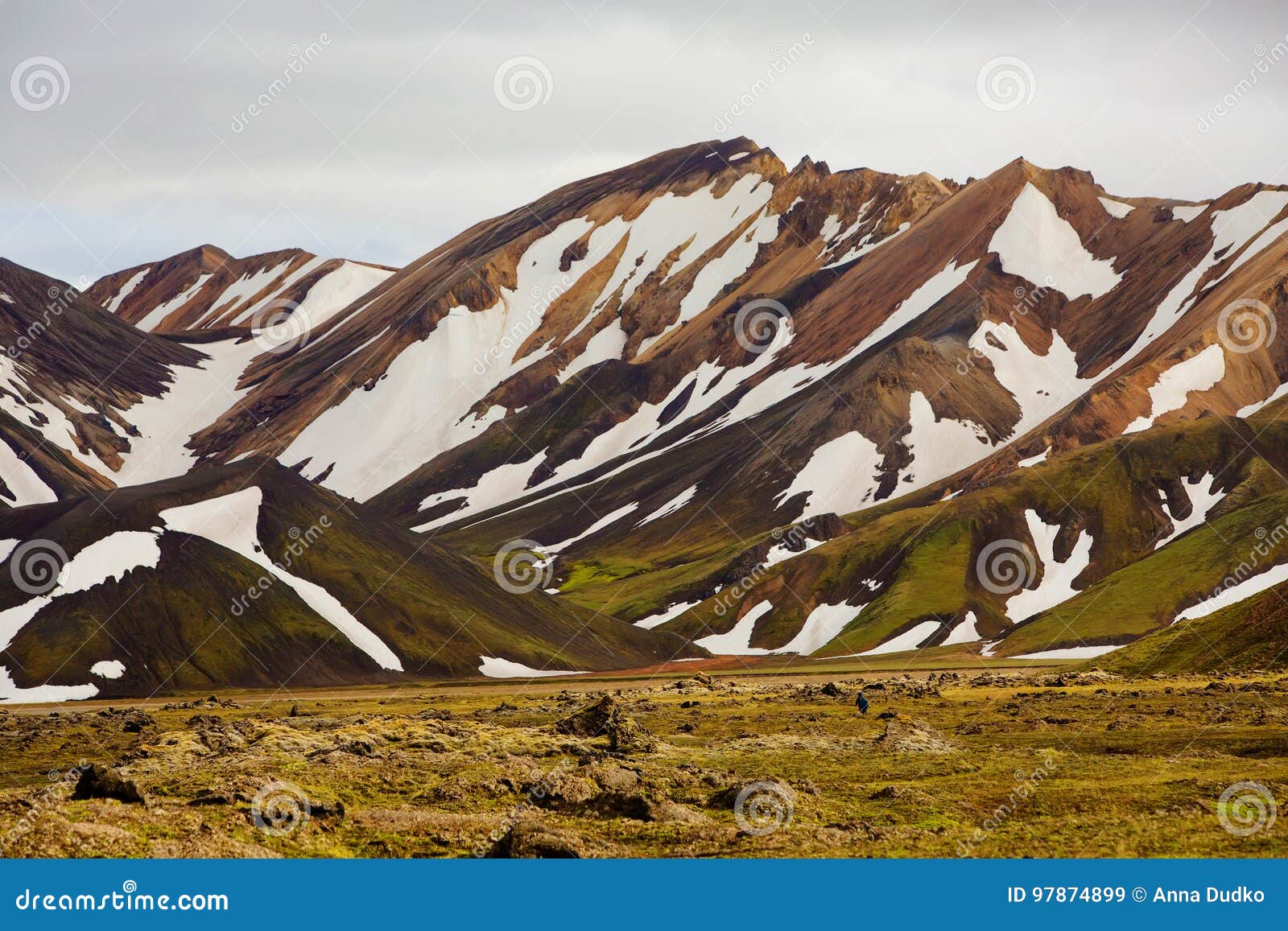 Landmannalaugar Zadziwiający Krajobraz W Iceland Obraz Stock Obraz