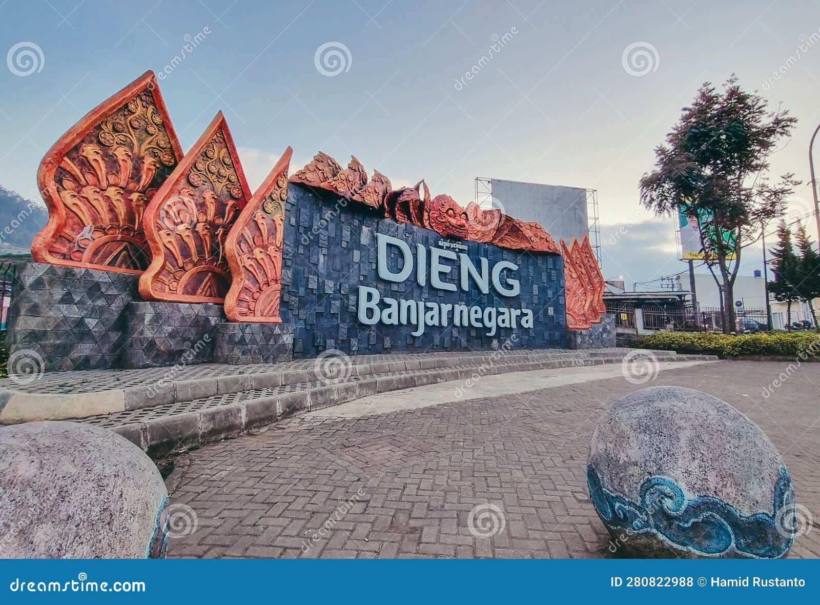 Landmark of Dieng Banjarnegara, Central Java. Located Near Dieng Temple