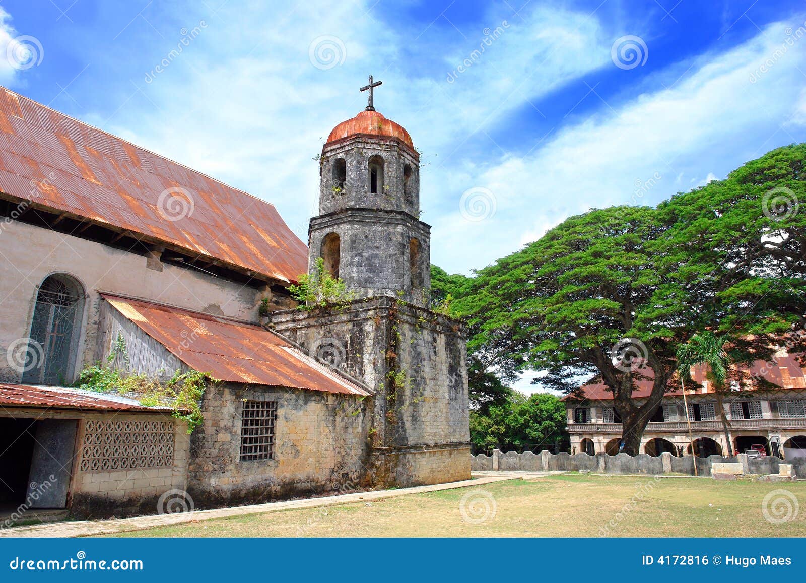 Landmark Filipino Church and Convent Stock Photo Image of religion, cross 4172816