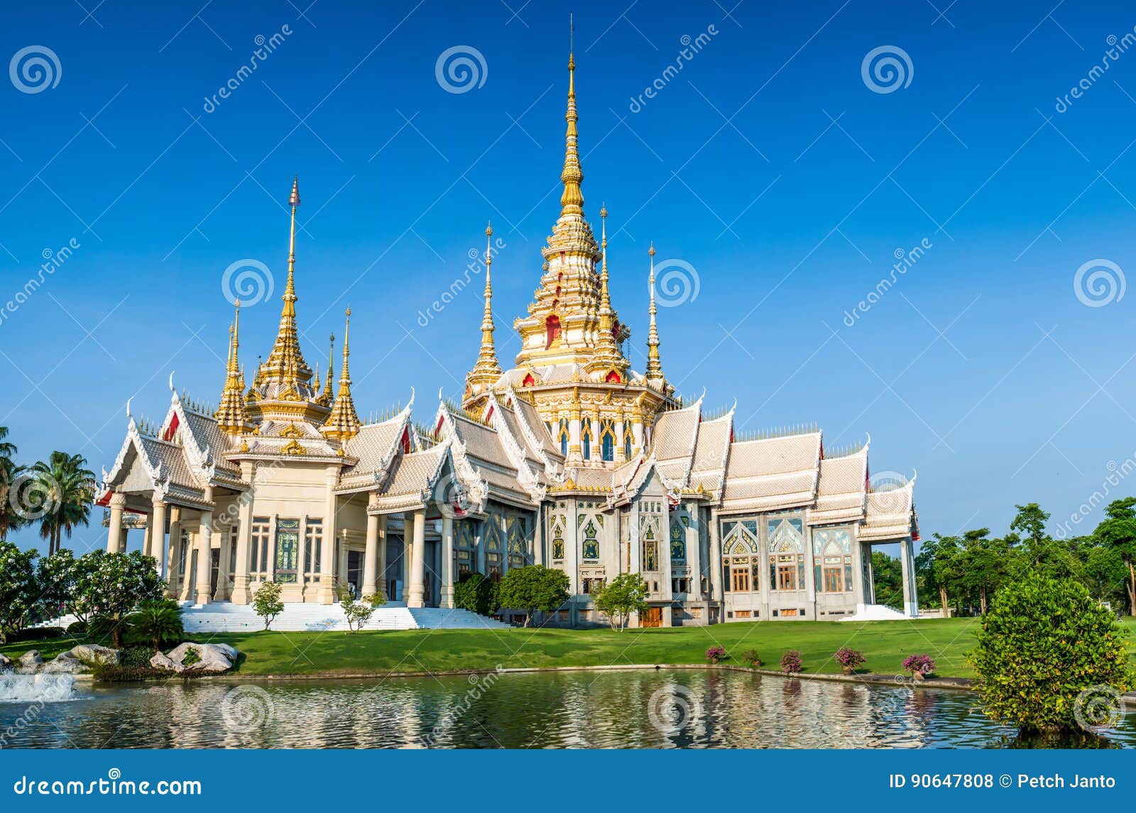 landmark wat thai temple at wat none in nakhon ratchasima province.