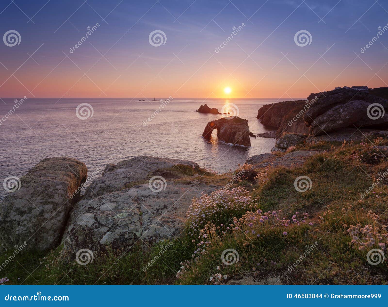 Lands End sunset stock photo. Image of natural, ocean 46583844