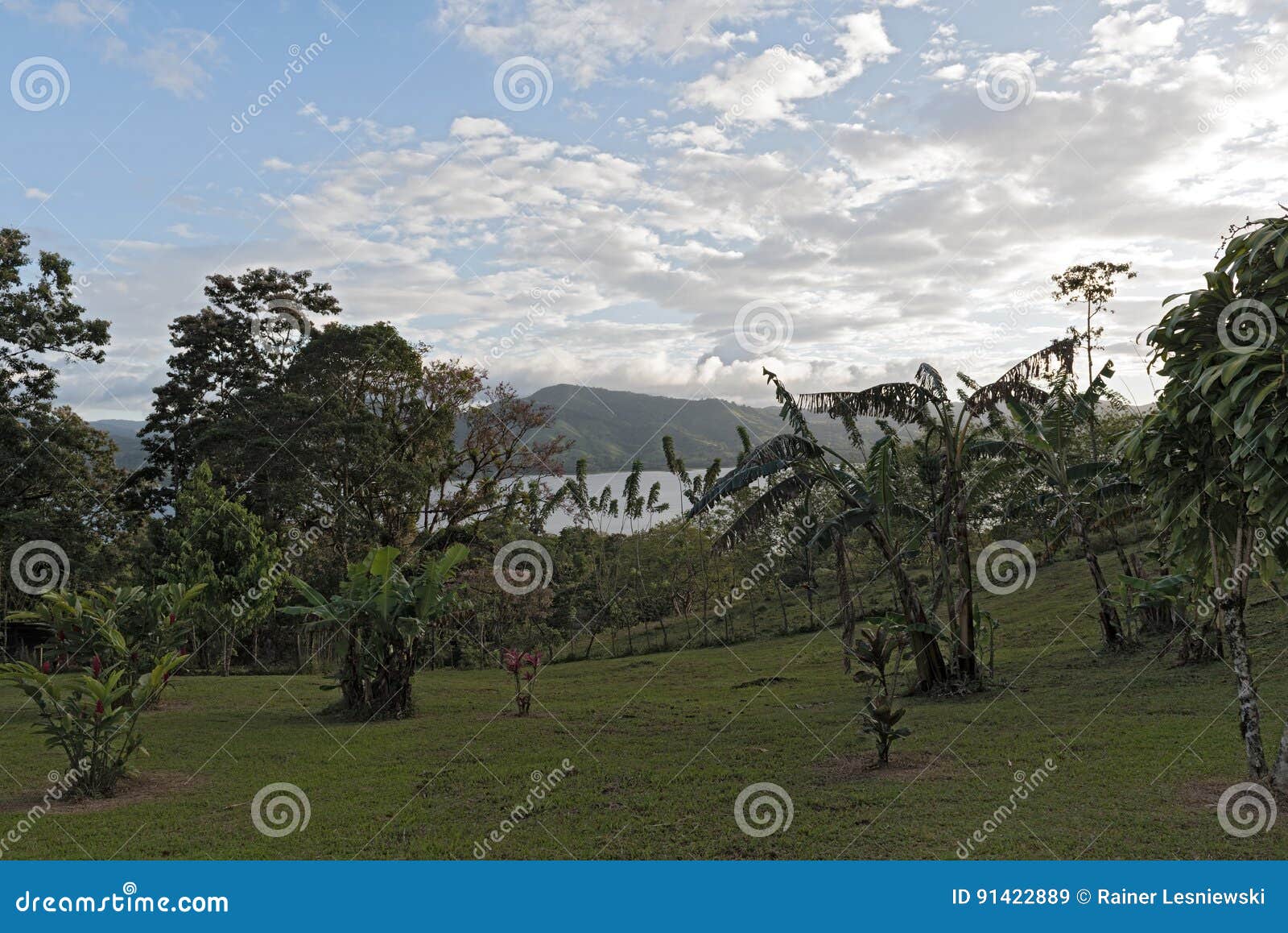 landscape above the lake arenal at la fortuna, costa rica