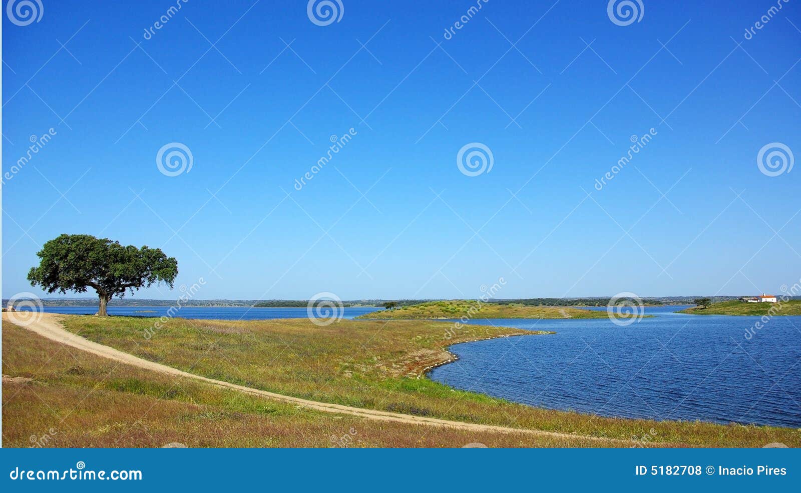 landscape of alqueva barrage.