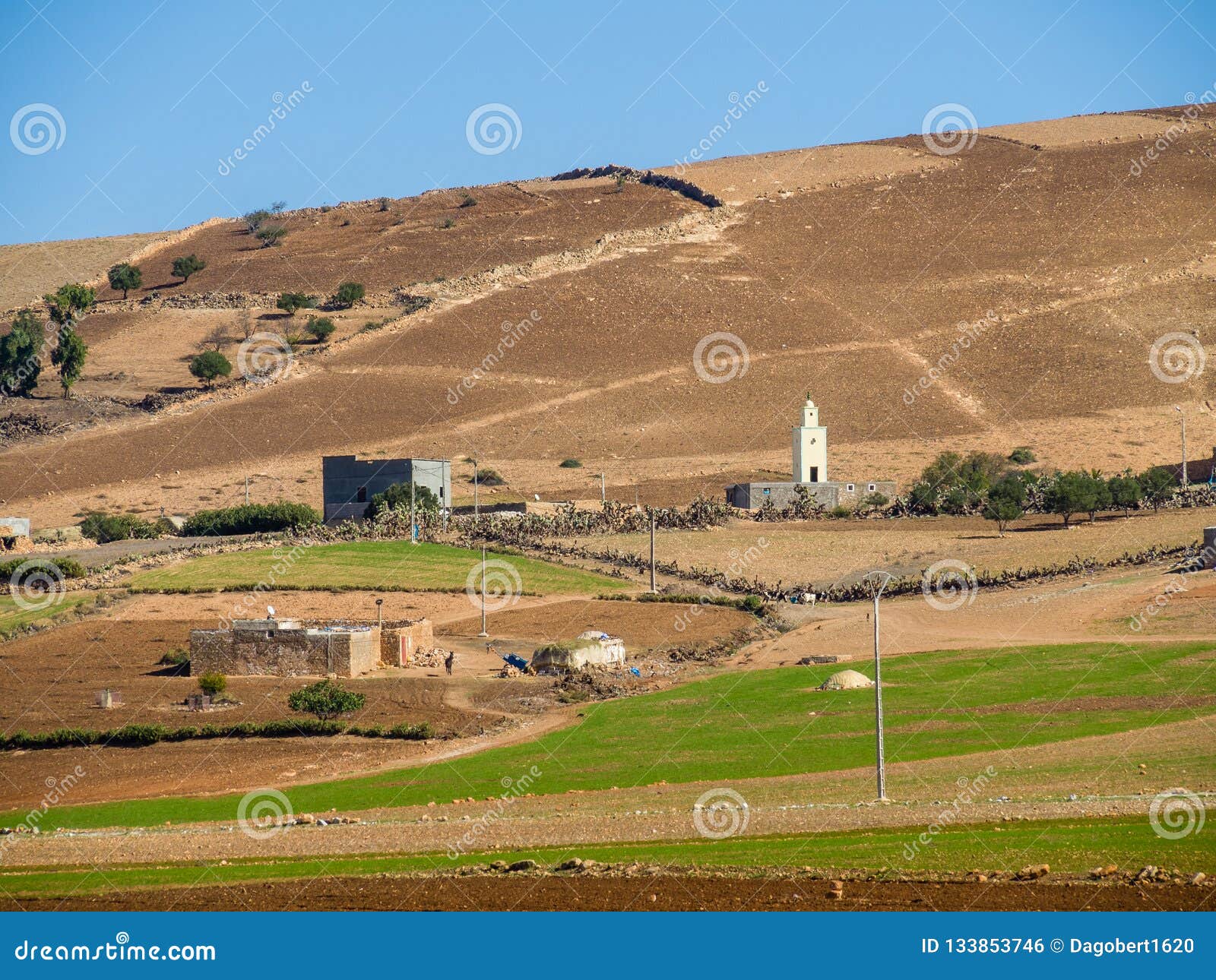 landscape around the road from safi to marrakech