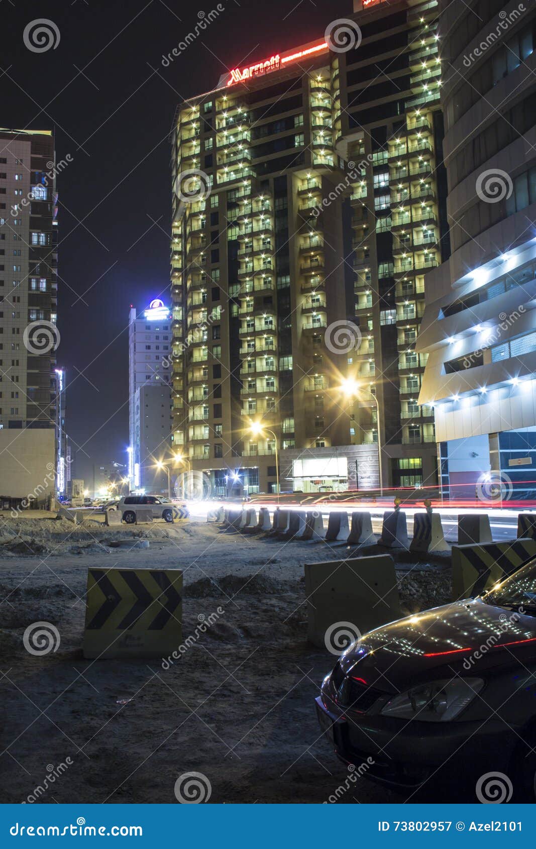 Landscape of Bahrain Night Time Editorial Photography - Image of exposure,  urban: 73802957