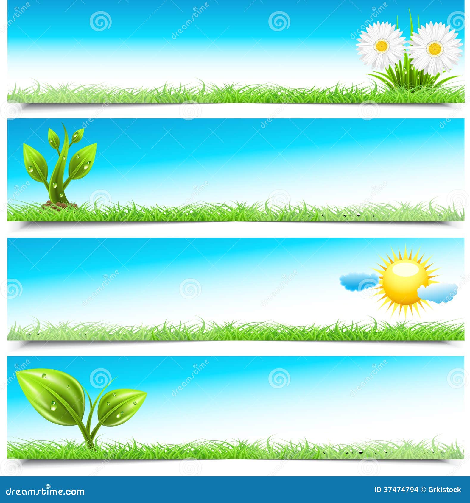 Landscape banners stock vector. Illustration of placard 37474794
