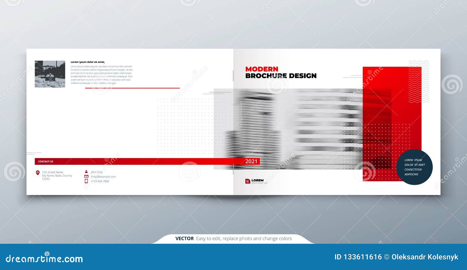 Landscape Brochure Design Red Corporate Business Template Brochure Report Catalog Magazine Brochure Layout Modern Stock Vector Illustration Of Burgundy Corporate