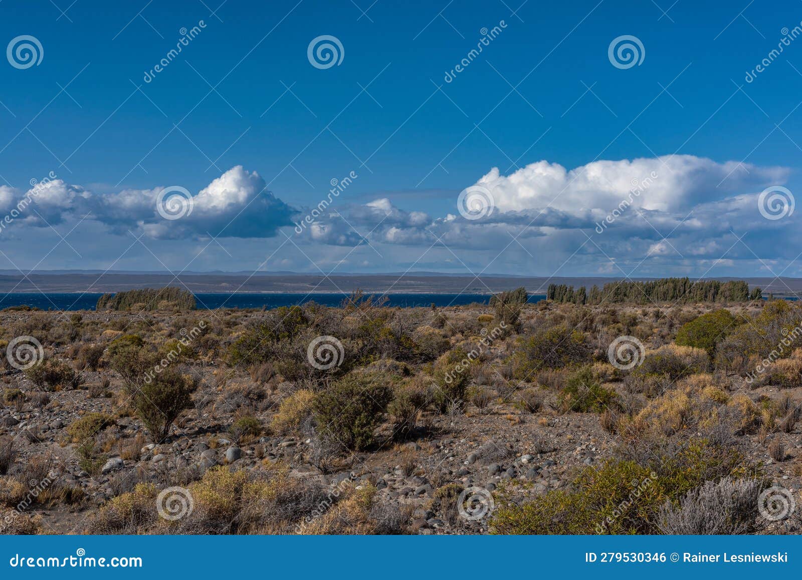 landscape at buenos aires lake in aysen region, argentina