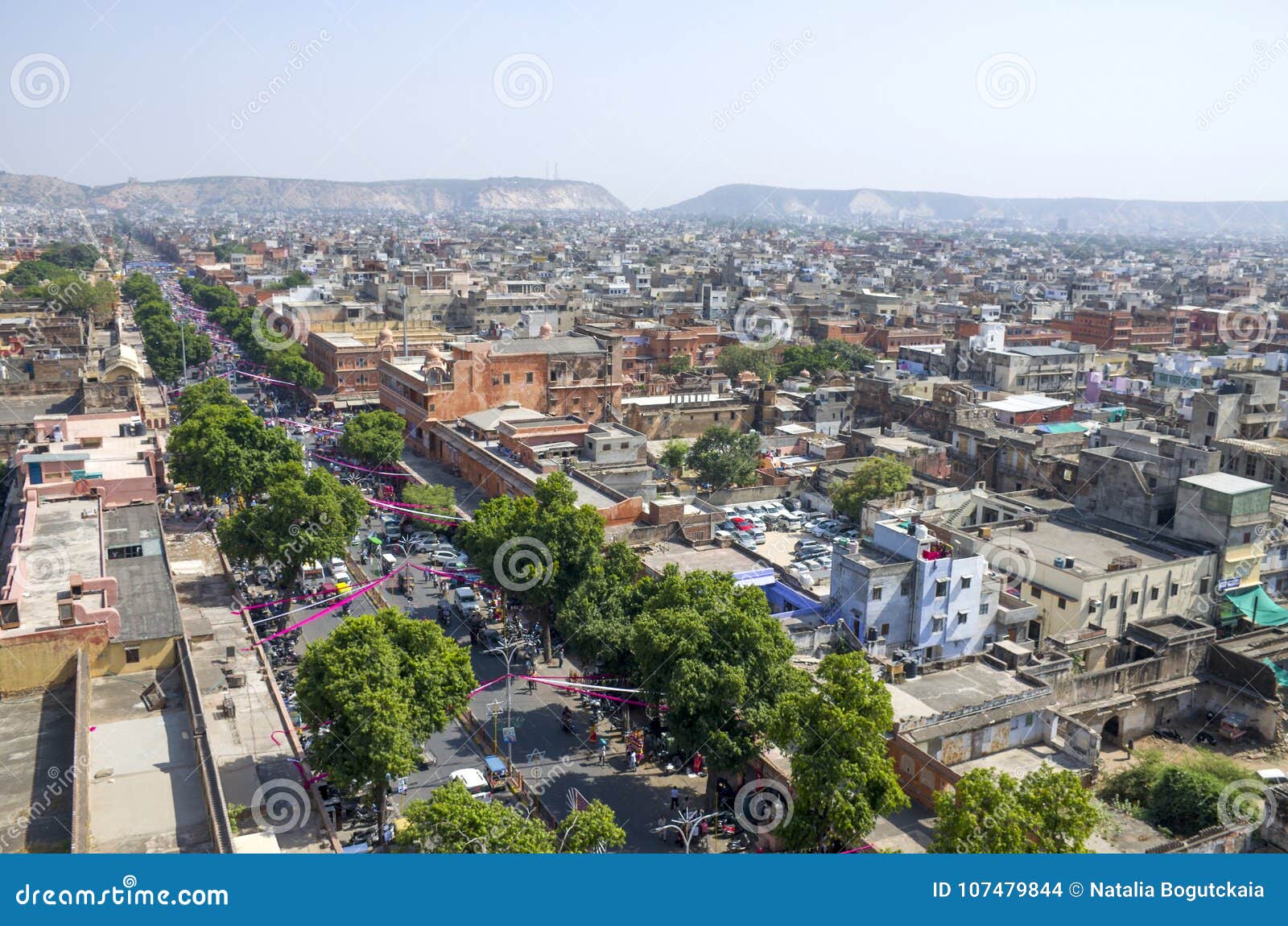 Landscape of the City of Jaipur in India the Top View Stock Photo ...