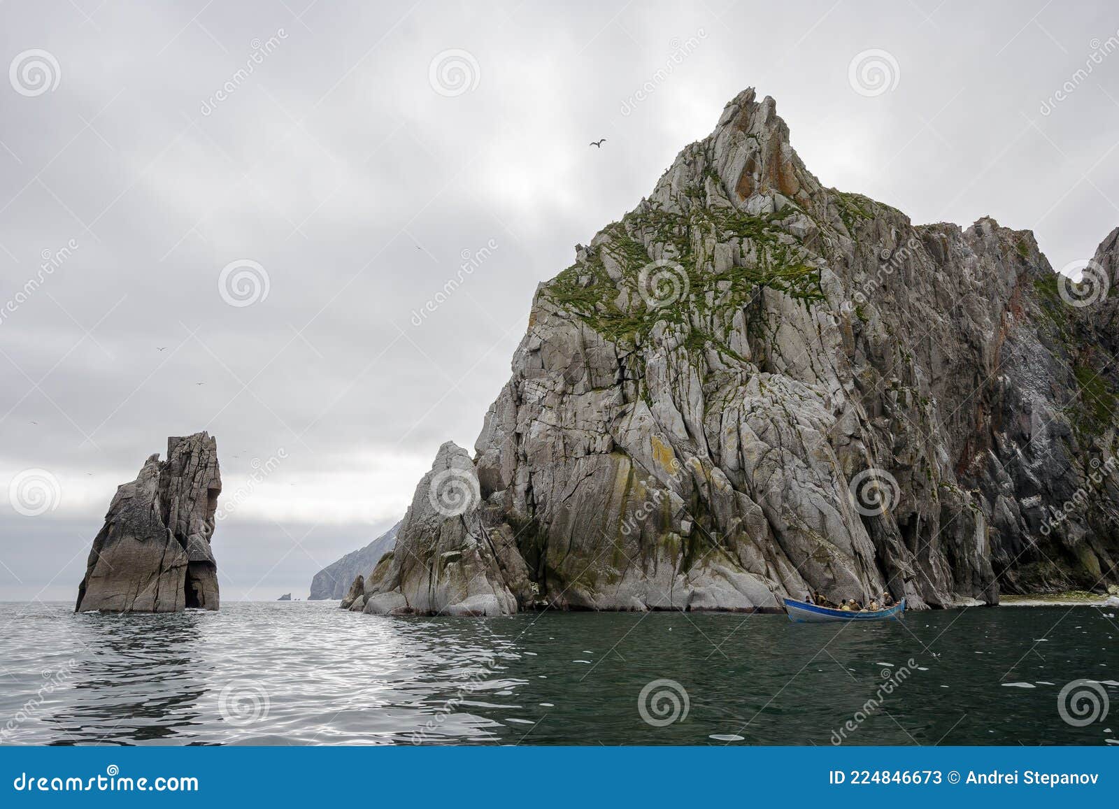 landscape of the coast of the bering strait