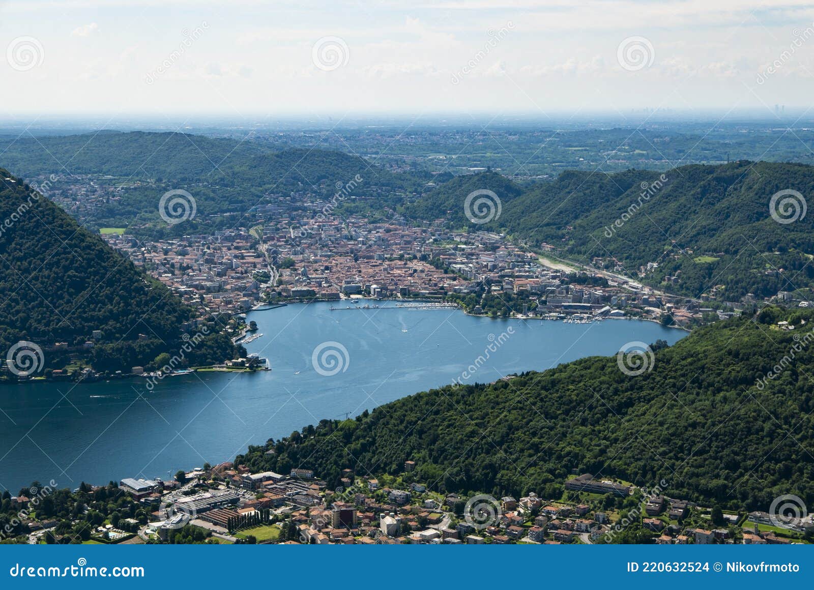 landscape of como from mount bisbino