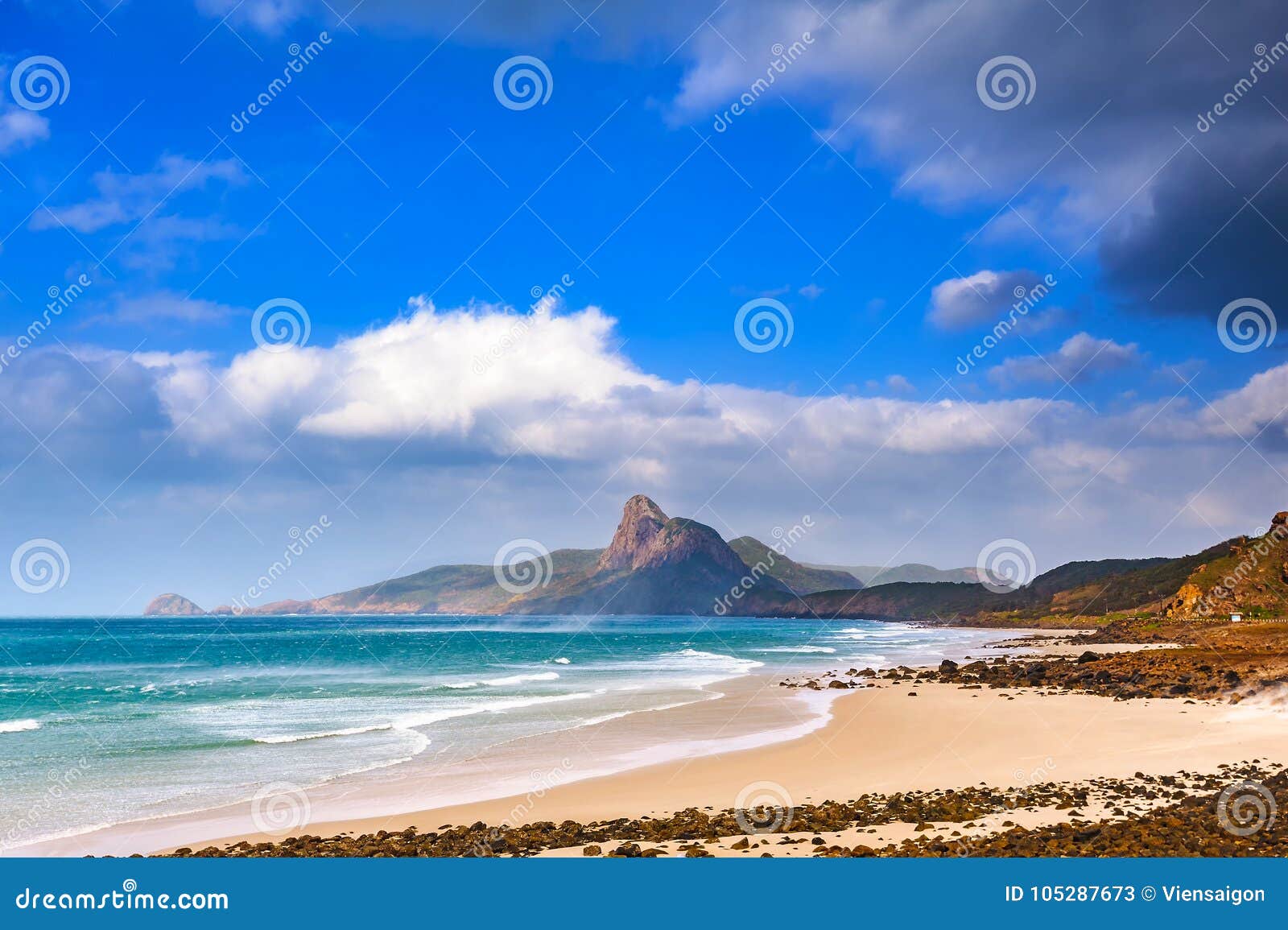 landscape of con dao island, vietnam.