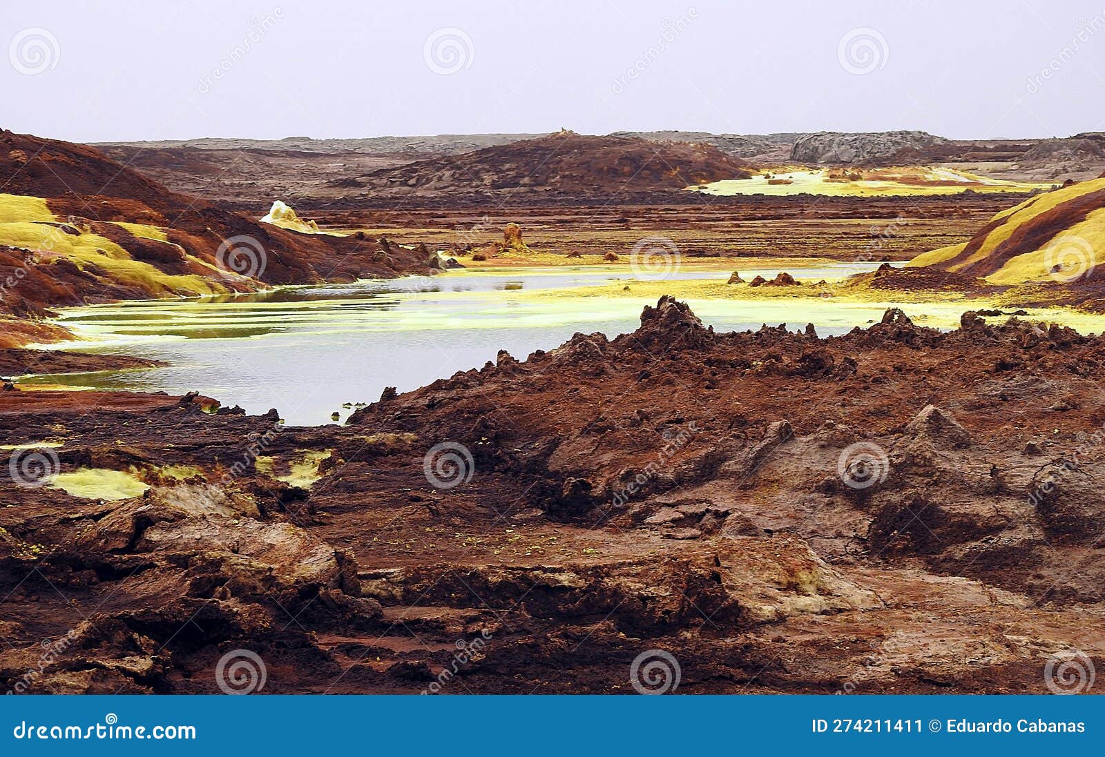 landscape of the danakil depression, azar region, ethiopia
