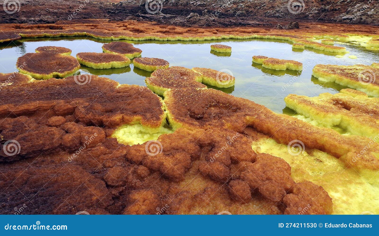 landscape of the danakil depression, azar region, ethiopia