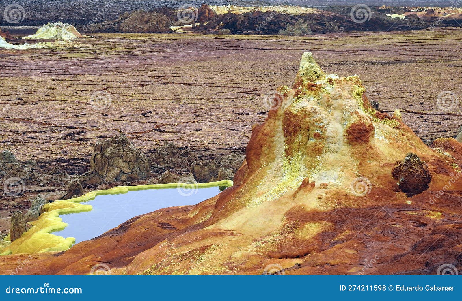 landscape of the danakil depression, azar region, ethiopia