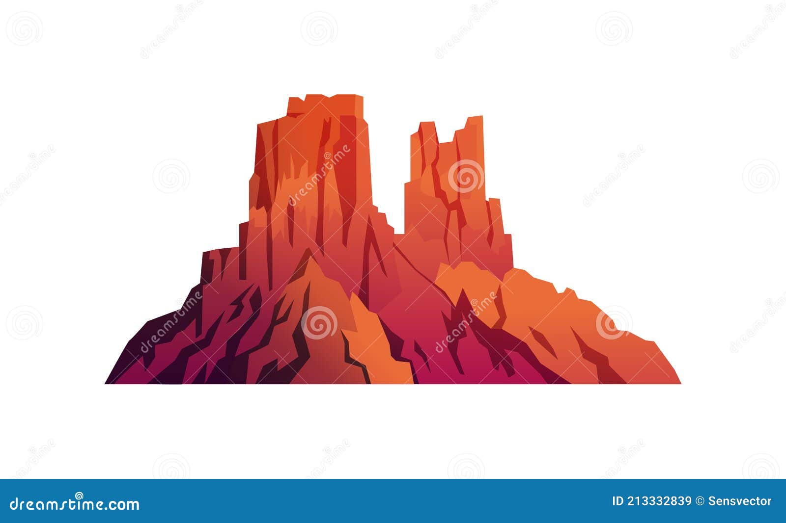 landscape of desert, mountain red rocks 