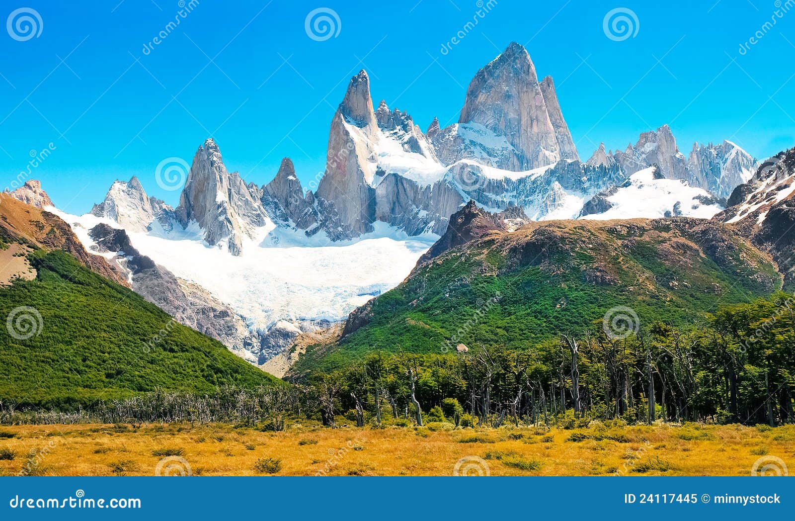 landscape with fitz roy in patagonia, argentina