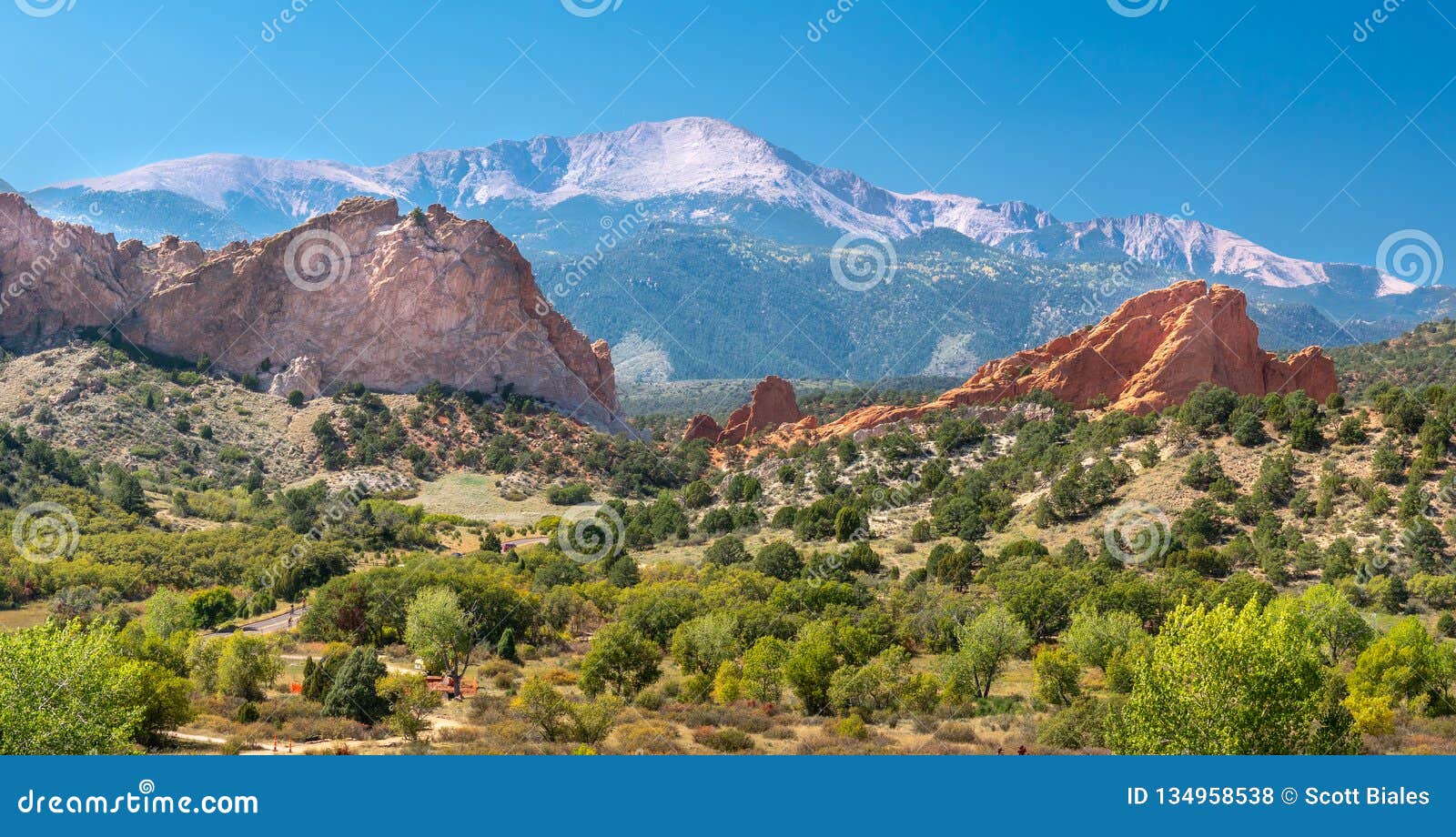 Landscape Of The Garden Of The Gods Stock Photo Image Of