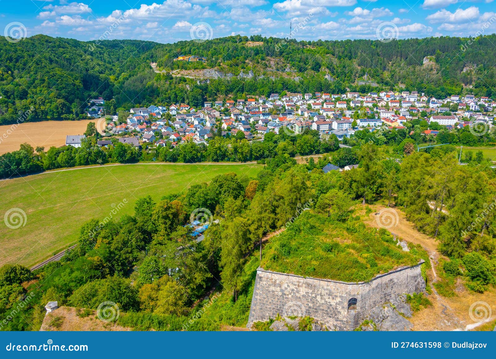 Landscape of German Town Eichstatt Stock Photo Image of rooftop