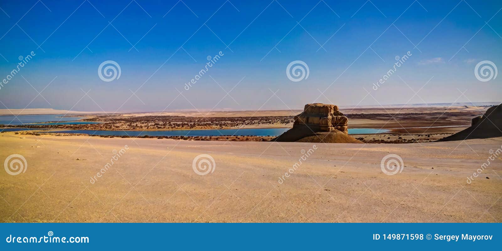 landscape of hill near wadi el rayan,faiyum, egypt