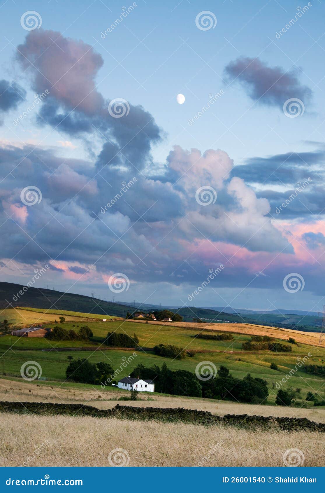 Landscape House Moon Ashton Stock Photo Image of england, country