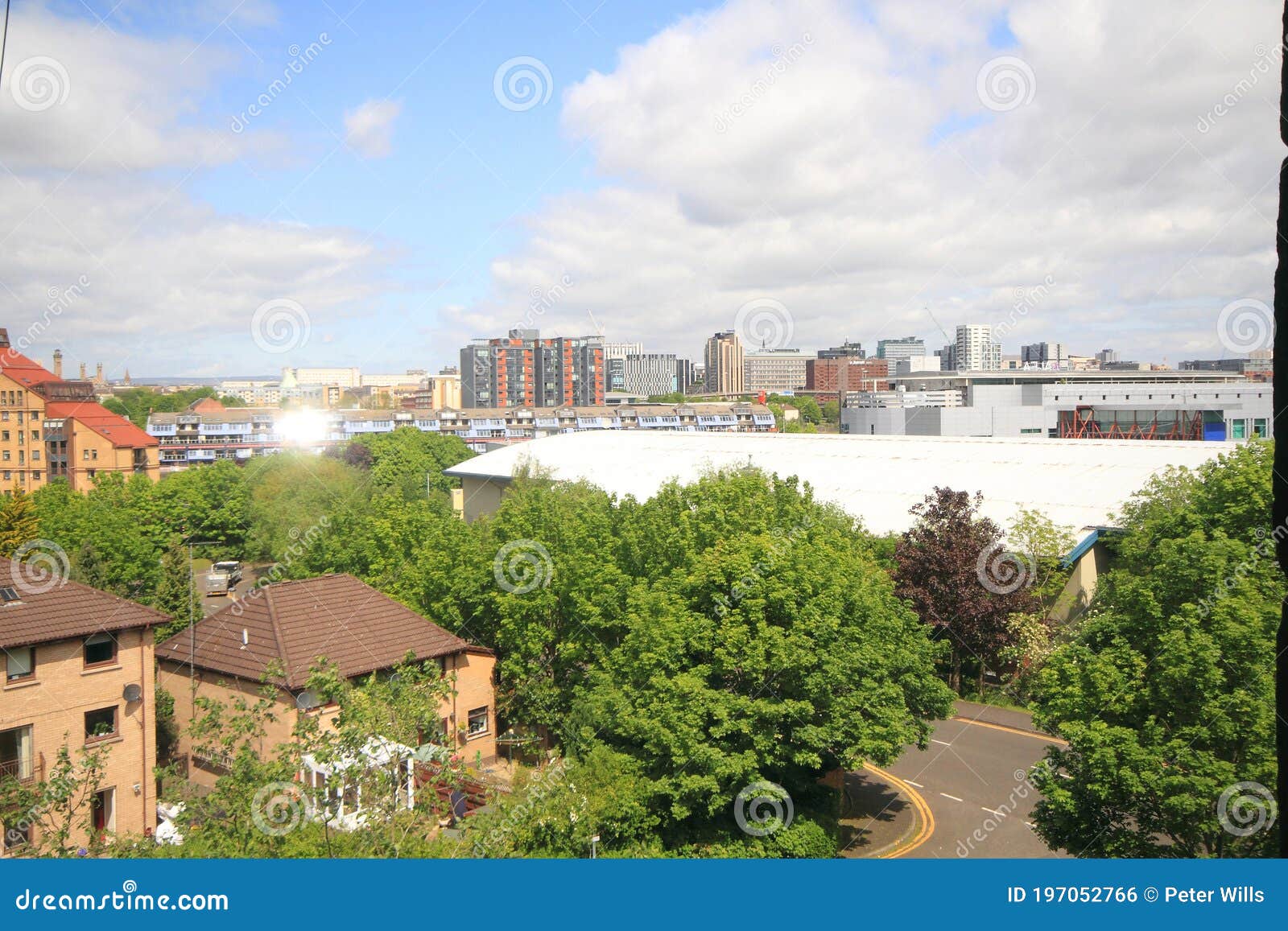 View of Glasgow City Centre Stock Photo Image of outdoors, light