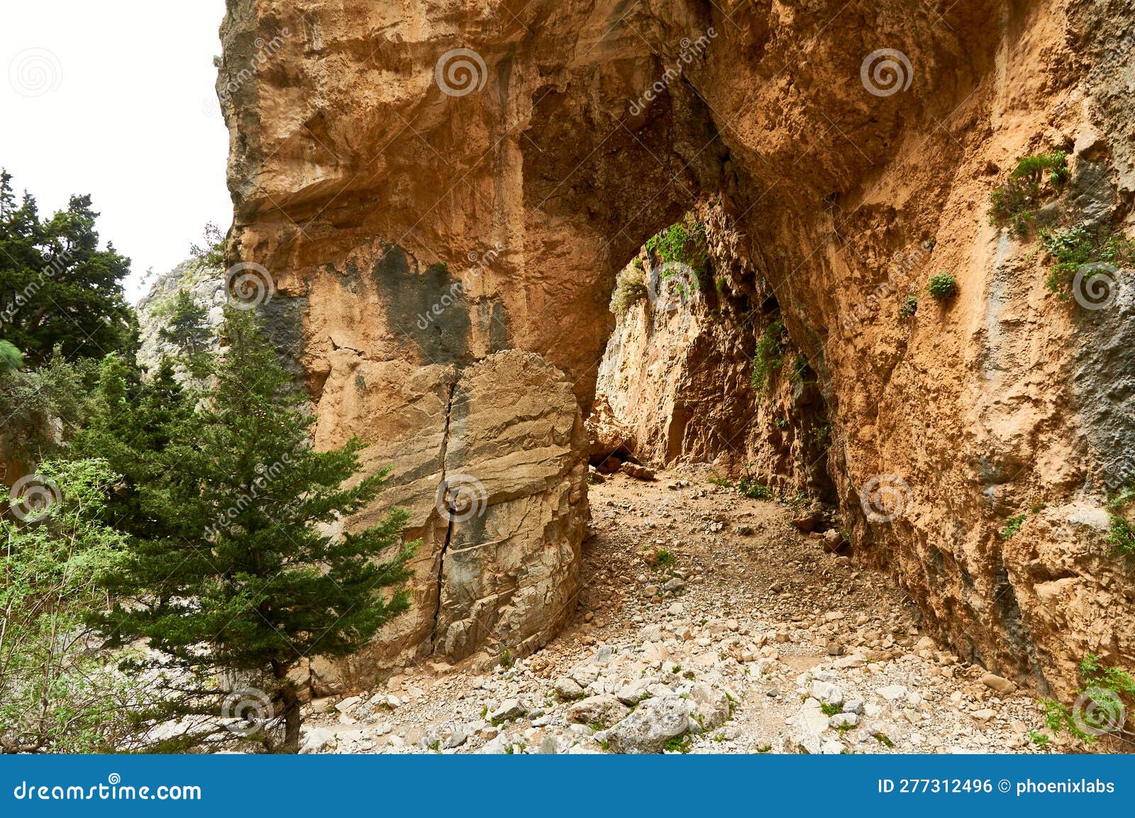 imbros canyon in crete, greece