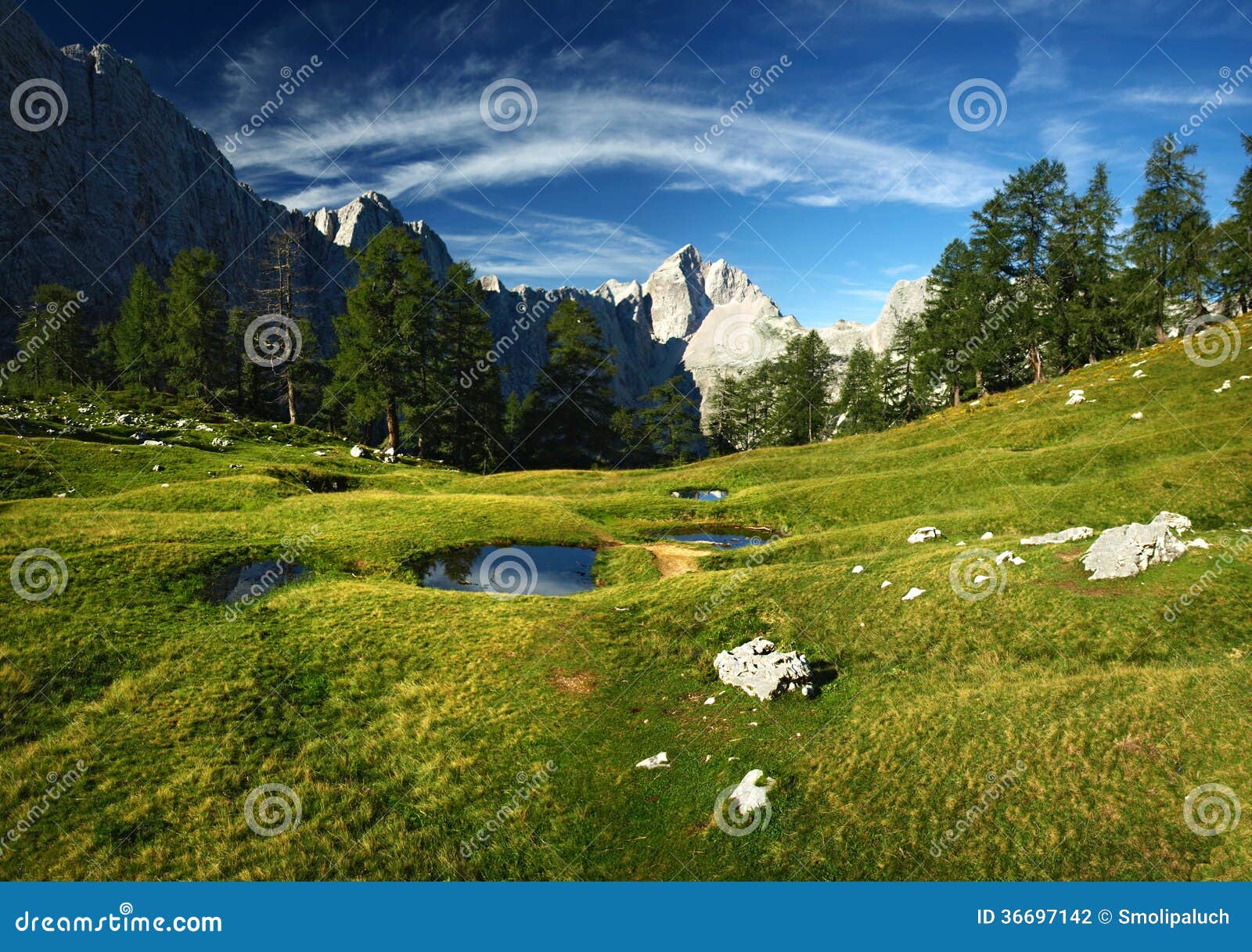 landscape from julian alps, slovenia. view on jalovec