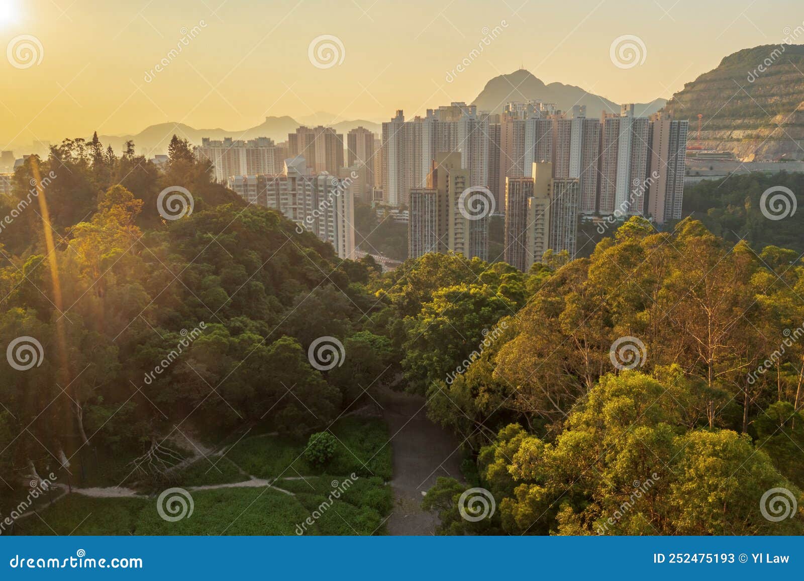 The Landscape of the Lam Tin Park, Hong Kong 6 May 2022 Stock Image