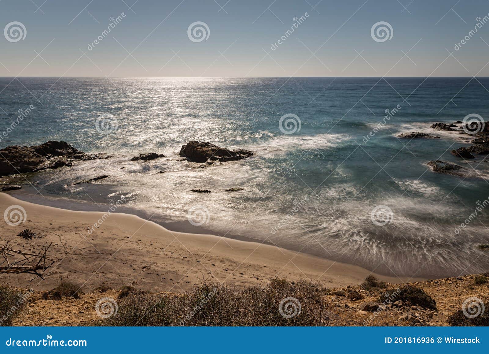 landscape in los amarillos. natural park of cabo de gata. spain