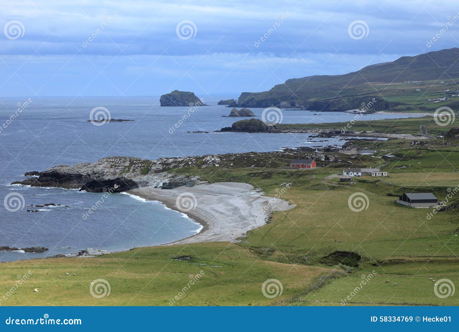 The Landscape of Malin Head in Ireland Stock Image Image of cliff, clouds 58334769