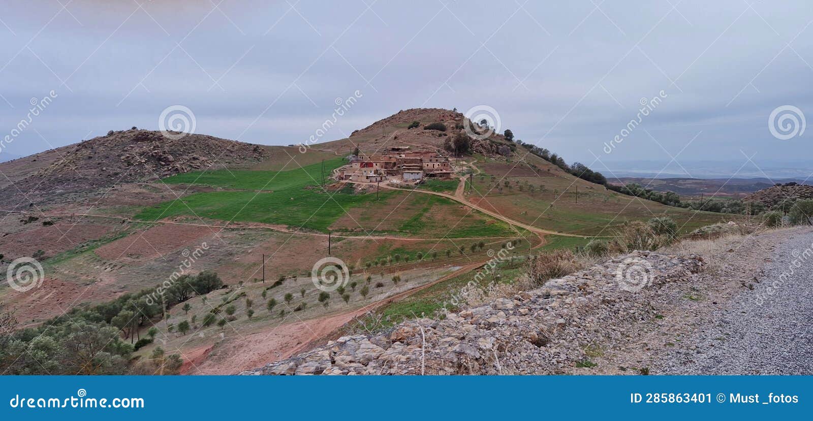 landscape from morocco mountain atlas taza