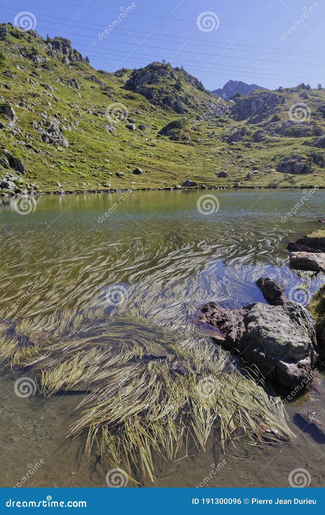 landscape of the mountain lake in pas de la coche