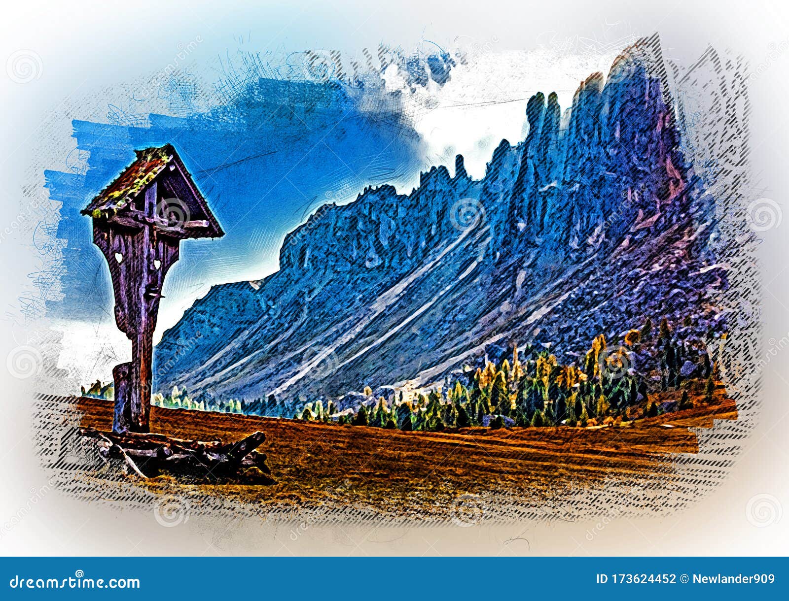 Featured image of post Landscape Pencil Colour Sketch Drawing - A landscape sketch is created using charcoal pencils, powdered charcoal, and an eraser pencil.
