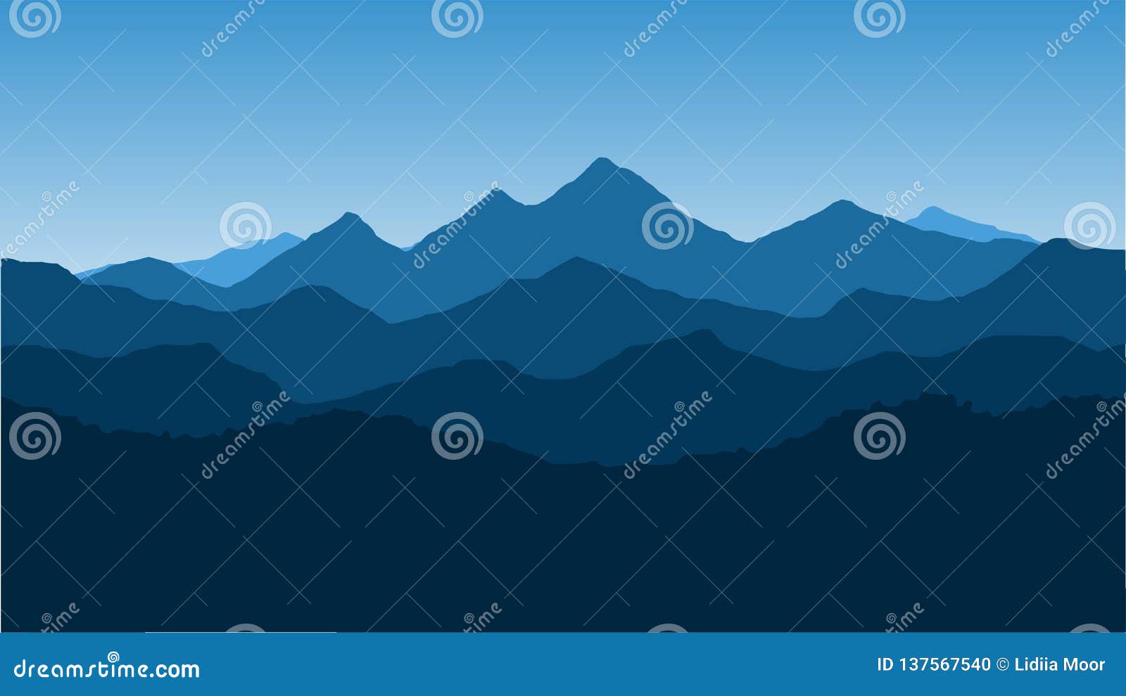 landscape, a mountain range