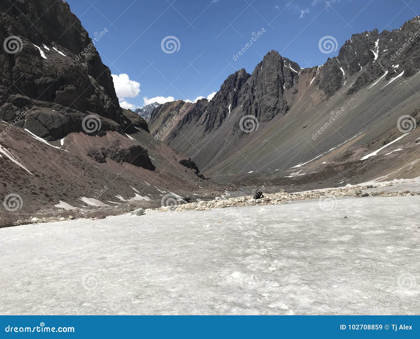 Landscape of Mountain Snow in Santiago, Chile Stock Image - Image of ...