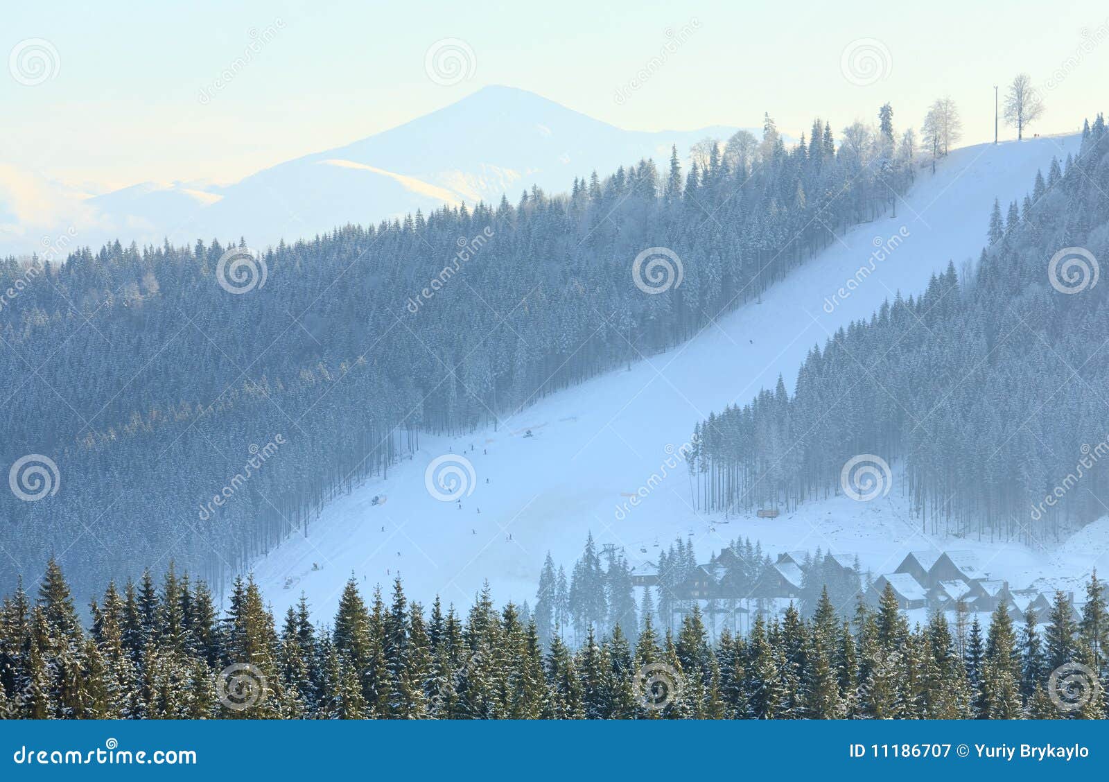 Landscape mountain winter. Bukovel calm landscape mountain resort ridge ski svydovets to ukraine view winter