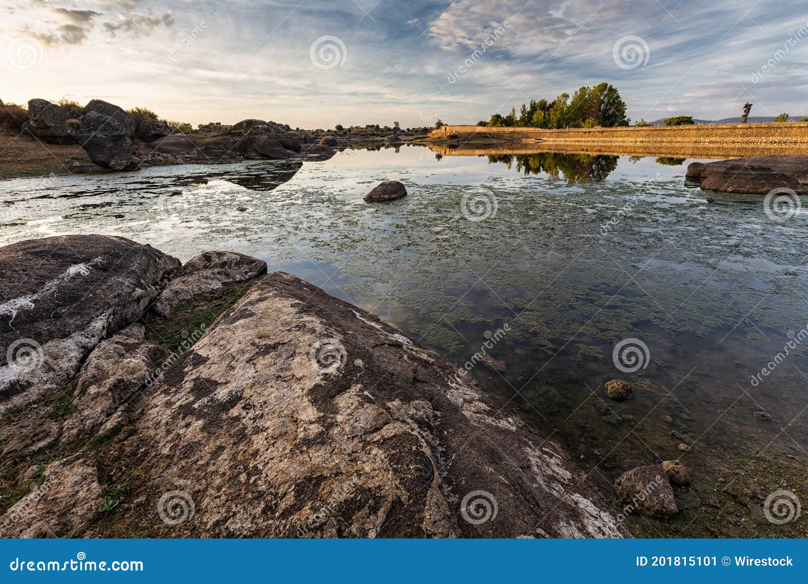 landscape in the natural area of marruecos. extremadura. spain.