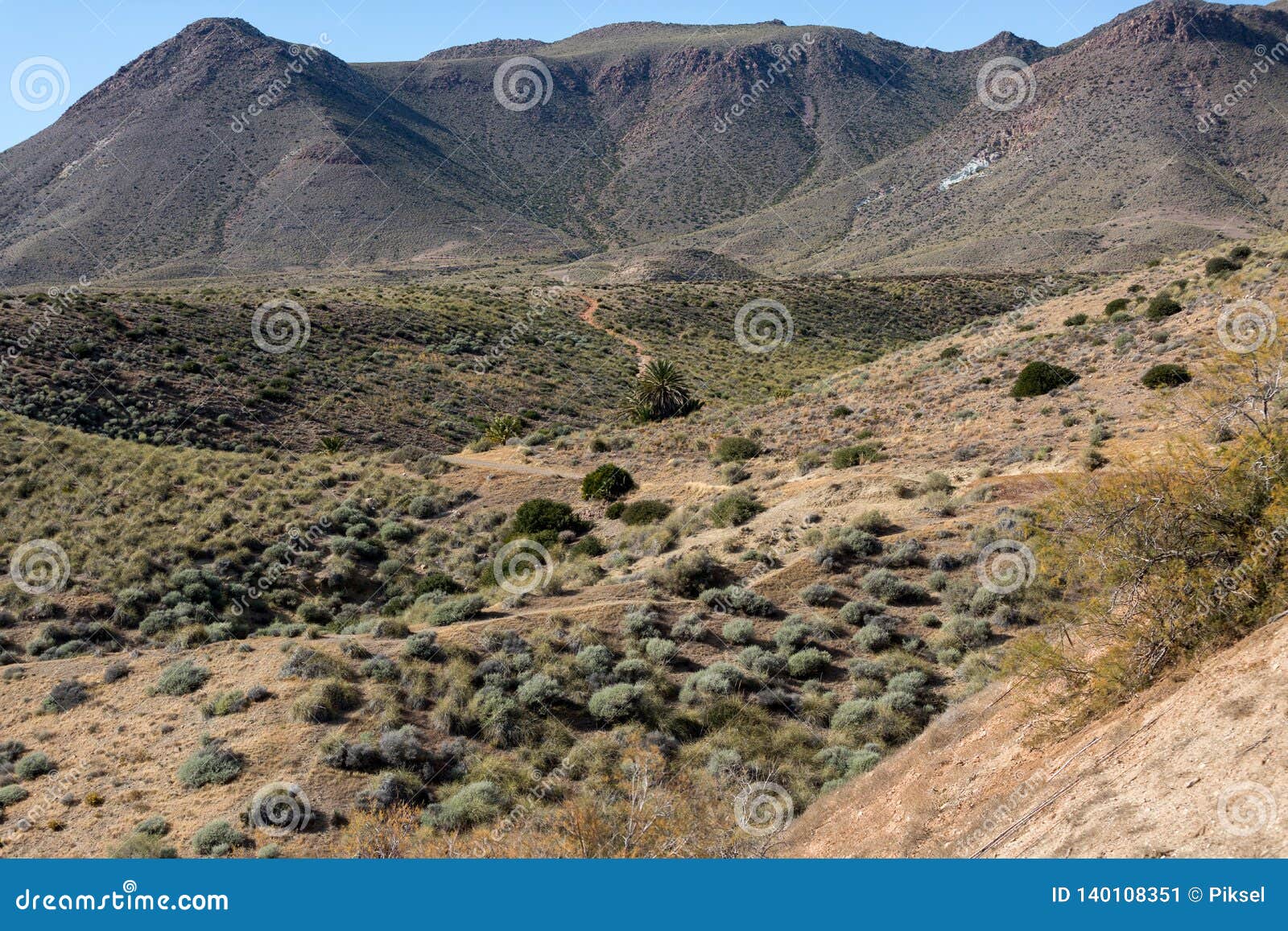 landscape in natural park of cabo de gata - nijar, spain
